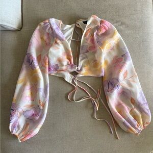 MAJORELLE Revolve Pastel Floral Blouse XS
